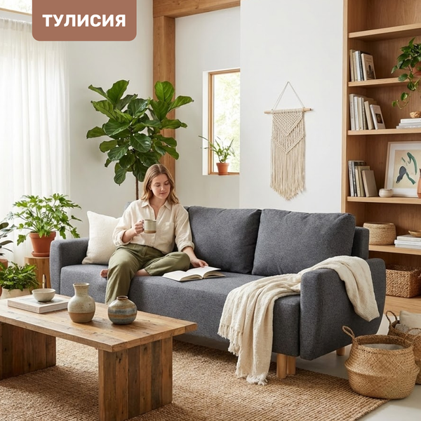 Изображение товара Диван Mio Tesoro Тулисия SB3 (Twist 20 Dark Grey)