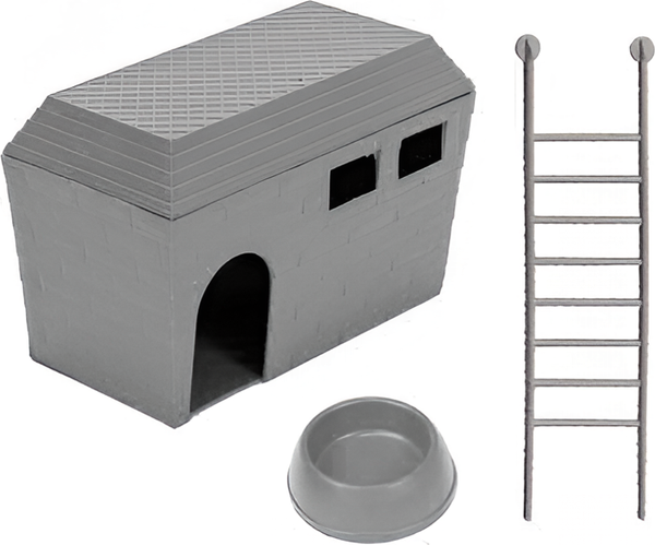 Изображение товара Домик для клетки Homepet 83373 (15x8.5x10, серый)