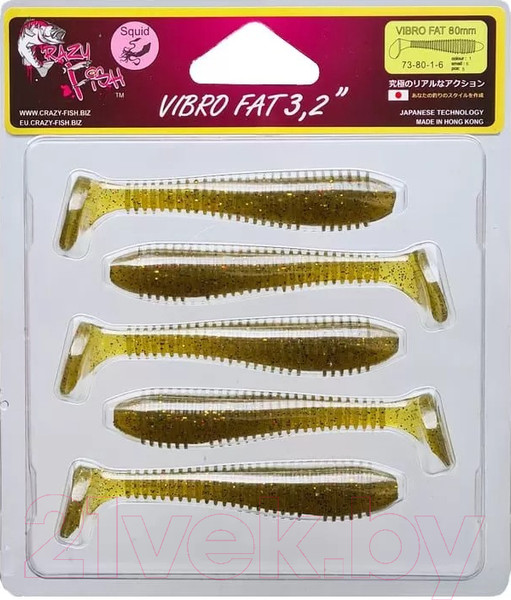 Изображение товара Мягкая приманка Crazy Fish Vibro Fat 3.2 / 73-80-1-6
