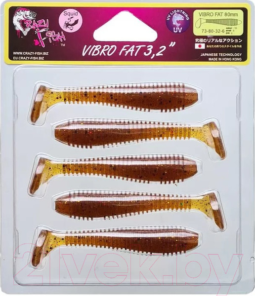 Изображение товара Мягкая приманка Crazy Fish Vibro Fat 3.2 / 73-80-32-6