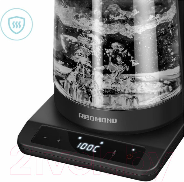 Изображение товара Электрочайник Redmond RK-G1310D (черный/хром)