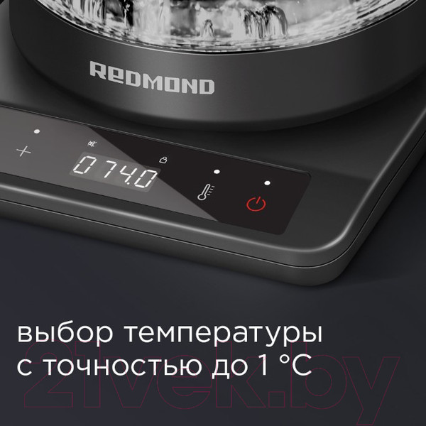 Изображение товара Электрочайник Redmond RK-G1310D (черный/хром)