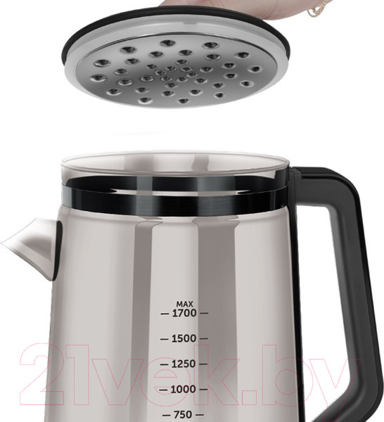 Изображение товара Электрочайник Redmond RK-G1310D (черный/хром)