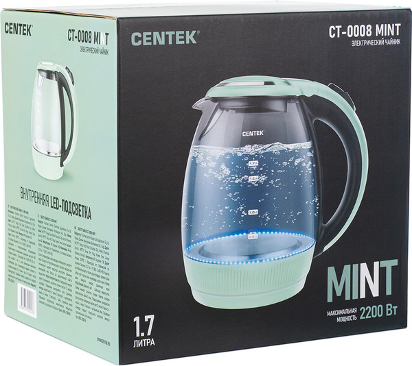 Изображение товара Электрочайник Centek CT-0008 (мятный)