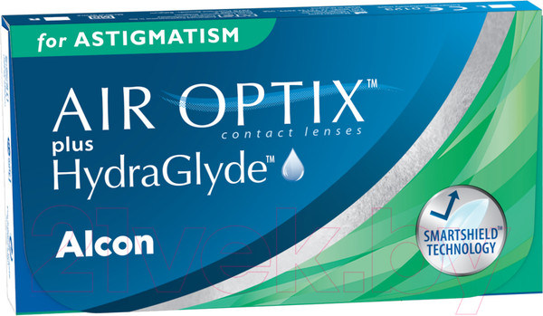 Изображение товара Контактная линза Air Optix For Astigmatism Hydraglyde Sph-6.00 cyl-2.25 ax180 R8.7