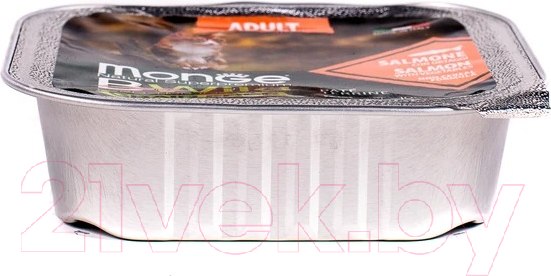 Изображение товара Влажный корм для кошек Monge BWild Grain Free из лосося с овощами, ламистер (100г)