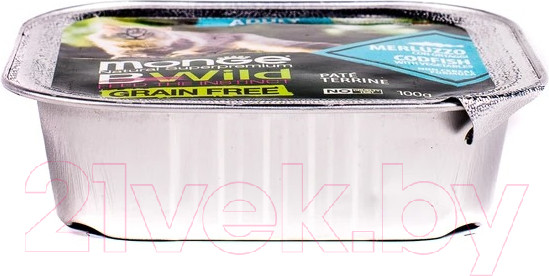 Изображение товара Влажный корм для кошек Monge BWild Grain Free из трески с овощами, ламистер (100г)