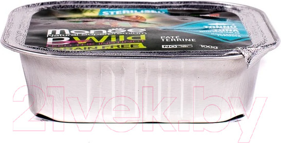 Изображение товара Влажный корм для кошек Monge BWild Grain Free из тунца с овощами, ламистер (100г)