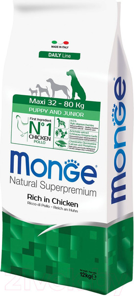 Изображение товара Сухой корм для собак Monge Daily Line Maxi с курицей (12кг)