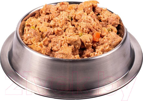 Изображение товара Влажный корм для собак Monge Fresh Chunks In Loaf Puppy мясной рулет с телятиной и овощами (400г)