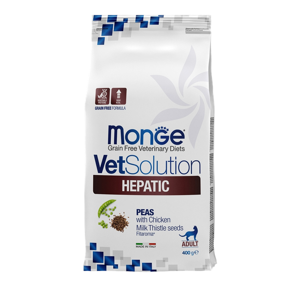Изображение товара Сухой ветеринарный корм для кошек Monge Vet Solution Hepatic (400г)