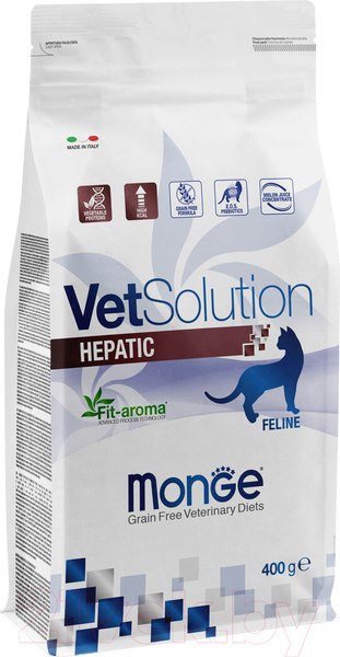 Изображение товара Сухой корм для кошек Monge Vet Solution Hepatic (400г)