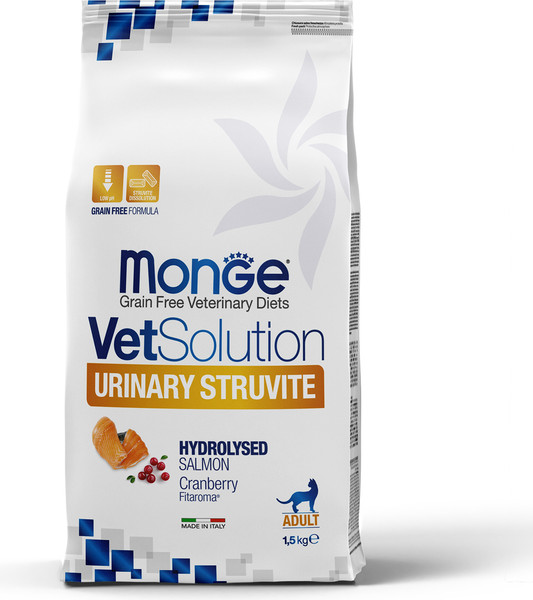 Изображение товара Сухой ветеринарный корм для кошек Monge Vet Solution Urinary Struvite (1.5кг)