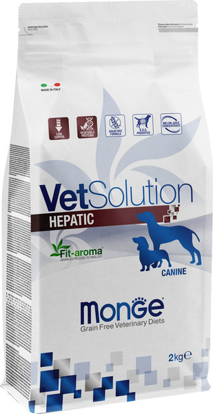 Изображение товара Сухой ветеринарный корм для собак Monge Vet Solution Hepatic (2кг)