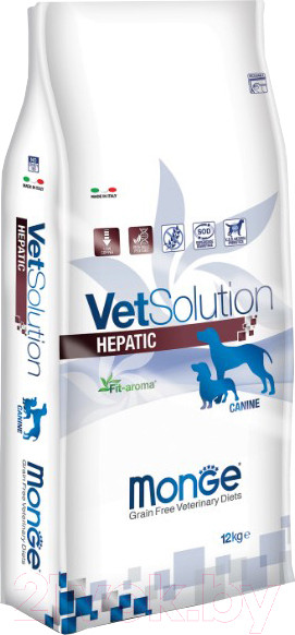 Изображение товара Сухой ветеринарный корм для собак Monge Vet Solution Hepatic (12кг)