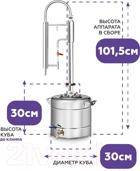 Изображение товара Дистиллятор бытовой ФЕНИКС Зенит (20л)