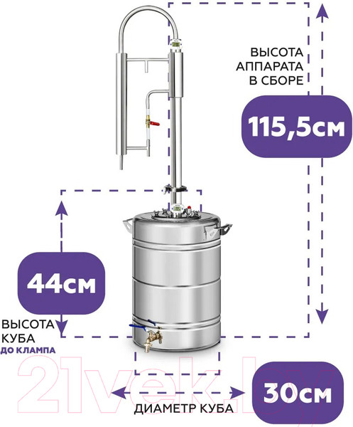 Изображение товара Дистиллятор бытовой ФЕНИКС Зенит (30л)