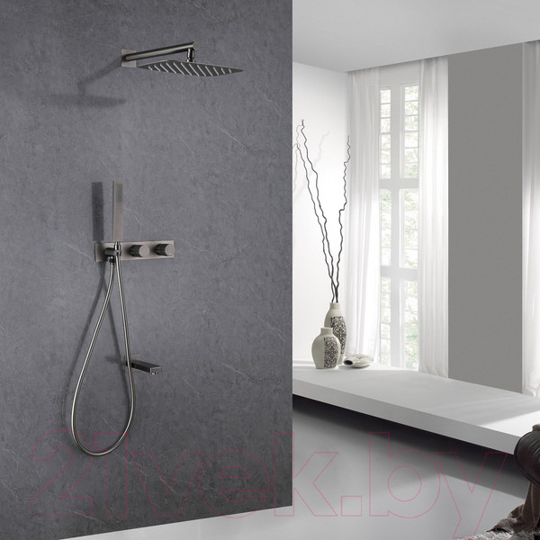 Изображение товара Душевая система со смесителем Abber Rund AF8717NG (никель)