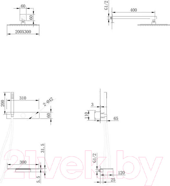 Изображение товара Душевая система со смесителем Abber Rund AF8750 (хром)