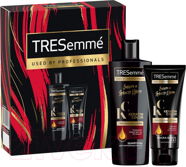 Изображение товара Набор косметики для волос Tresemme Защита и яркость цвета Шампунь 230мл+Маска 200мл