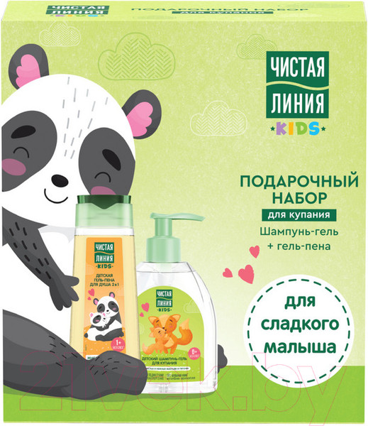 Изображение товара Набор косметики детской Чистая Линия Для купания Шампунь-гель 520мл + Гель-пена 250мл