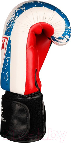Изображение товара Боксерские перчатки Indigo Sport HIT PU SB-01-146 (р 8, белый/красный/синий)