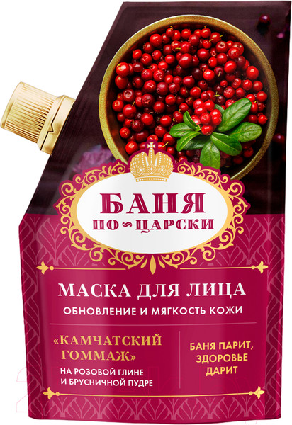 Изображение товара Маска для лица кремовая Fito Косметик Баня по-царски Камчатский гоммаж Обновление и мягкость (50г, дойпак)