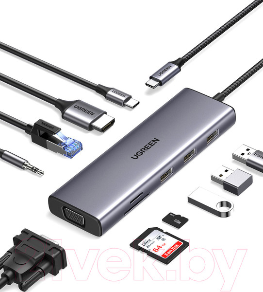 Изображение товара USB-хаб Ugreen CM498 / 15601