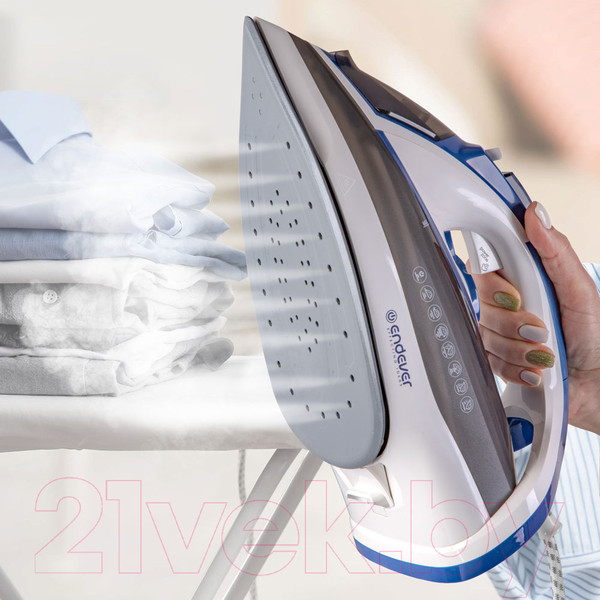 Изображение товара Утюг Endever Delta-231 (белый/синий/черный)