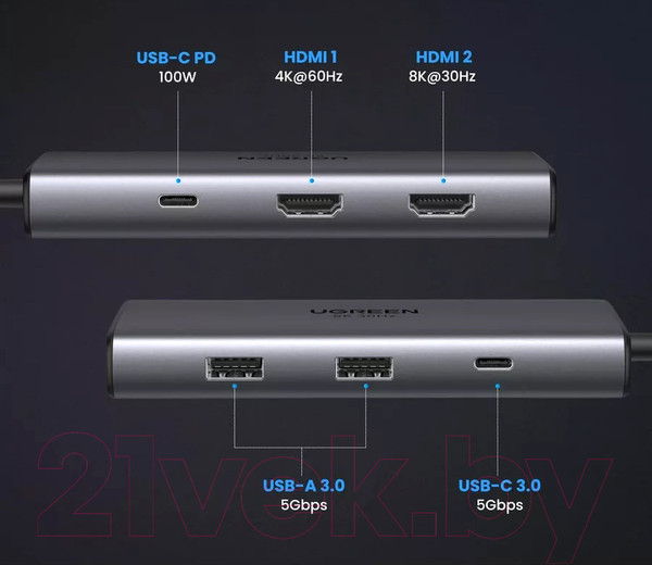 Изображение товара Док-станция для ноутбука Ugreen CM498 / 15852