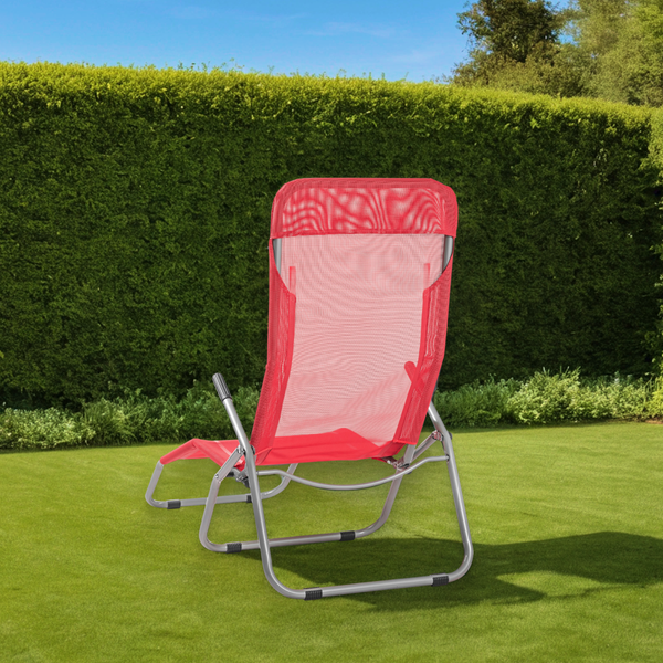 Изображение товара Складной шезлонг Sundays ZC-CL005-1 (розовый)