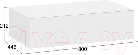 Изображение товара Туалетный столик ТриЯ Глосс ТД 319.05.01 (белый глянец/стекло белый глянец)