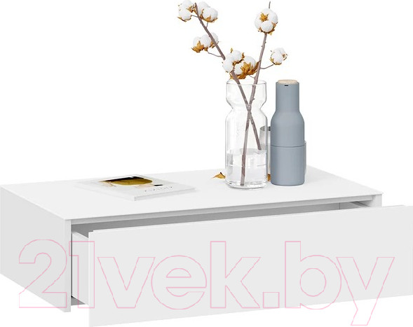 Изображение товара Туалетный столик ТриЯ Глосс ТД 319.05.01 (белый глянец/стекло белый глянец)