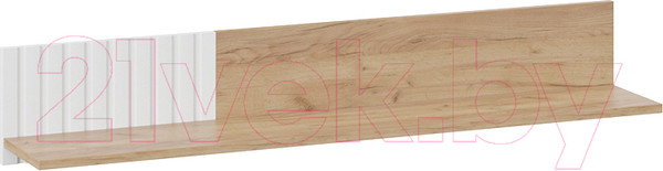 Изображение товара Полка ТриЯ Хилтон исп.2 (дуб крафт золотой/белый матовый)