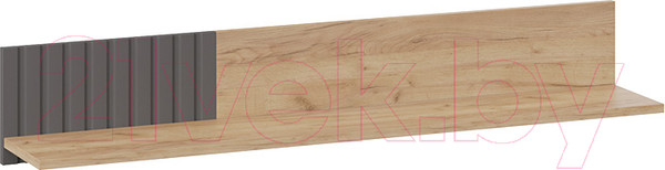 Изображение товара Полка ТриЯ Хилтон исп.2 (дуб крафт золотой/графит матовый)