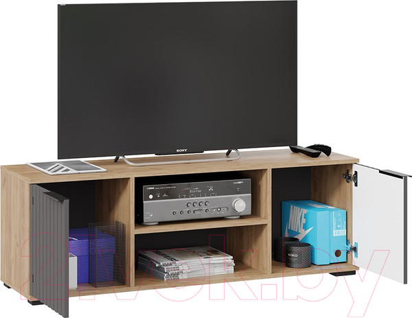 Изображение товара Тумба ТриЯ Хилтон исп.2 (дуб крафт золотой/графит матовый)