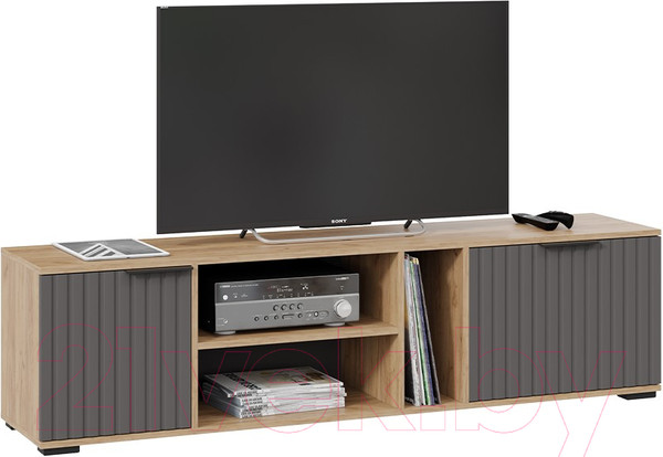 Изображение товара Тумба ТриЯ Хилтон (дуб крафт золотой/графит матовый)