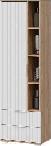 Изображение товара Шкаф-пенал ТриЯ Хилтон (дуб крафт золотой/белый матовый)