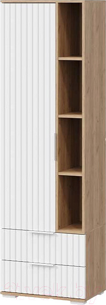 Изображение товара Шкаф-пенал ТриЯ Хилтон (дуб крафт золотой/белый матовый)