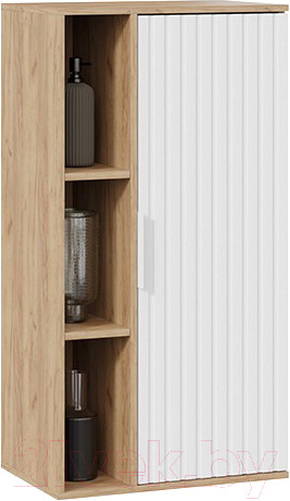 Изображение товара Шкаф навесной ТриЯ Хилтон (дуб крафт золотой/белый матовый)