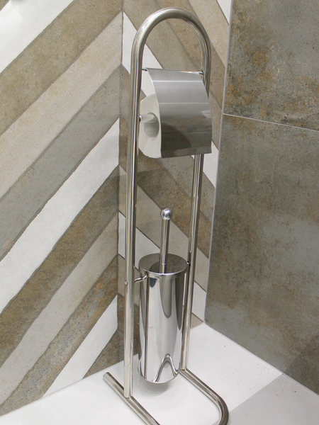 Изображение товара Стойка для туалетной бумаги с ершиком Caspian 90027