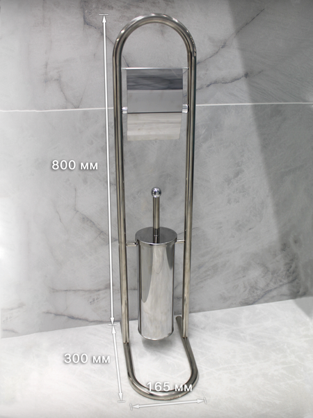 Изображение товара Стойка для туалетной бумаги с ершиком Caspian 90027