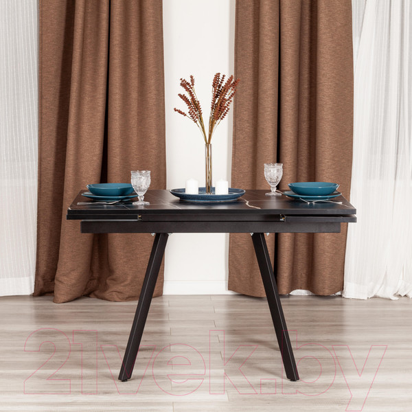 Изображение товара Обеденный стол Tetchair Vigo (мрамор черный/черный)