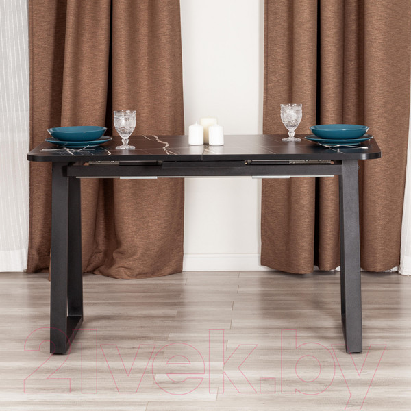 Изображение товара Обеденный стол Tetchair Maltido (мрамор черный/черный)