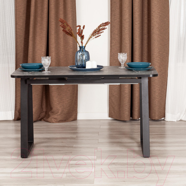 Изображение товара Обеденный стол Tetchair Maltido (гранит темный/черный)