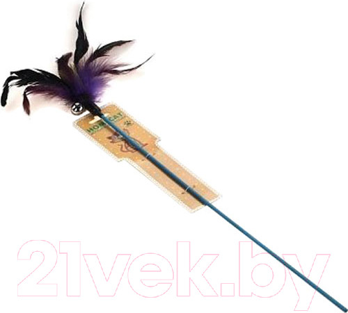 Изображение товара Игрушка для кошек Homecat Дразнилка с перьямии и колокольчиком / 72368