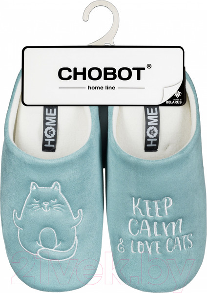 Изображение товара Тапочки домашние HOME Line 05-523 (р. 37-38, Keep Calm, мята)