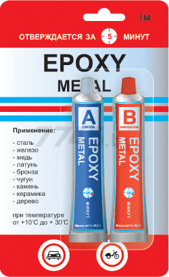 Изображение товара Клей No Brand ЭДП Epoxy Metal (57г)