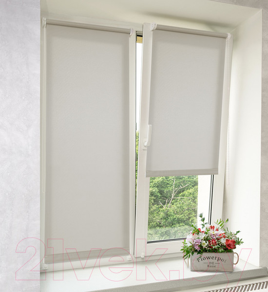 Изображение товара Рулонная штора Delfa Сантайм Уни СРШ-01 МД125 (43x170, серый)