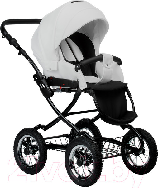 Изображение товара Детская универсальная коляска INDIGO Barbara Eco Classic 2 в 1 (Be 05, белая кожа)
